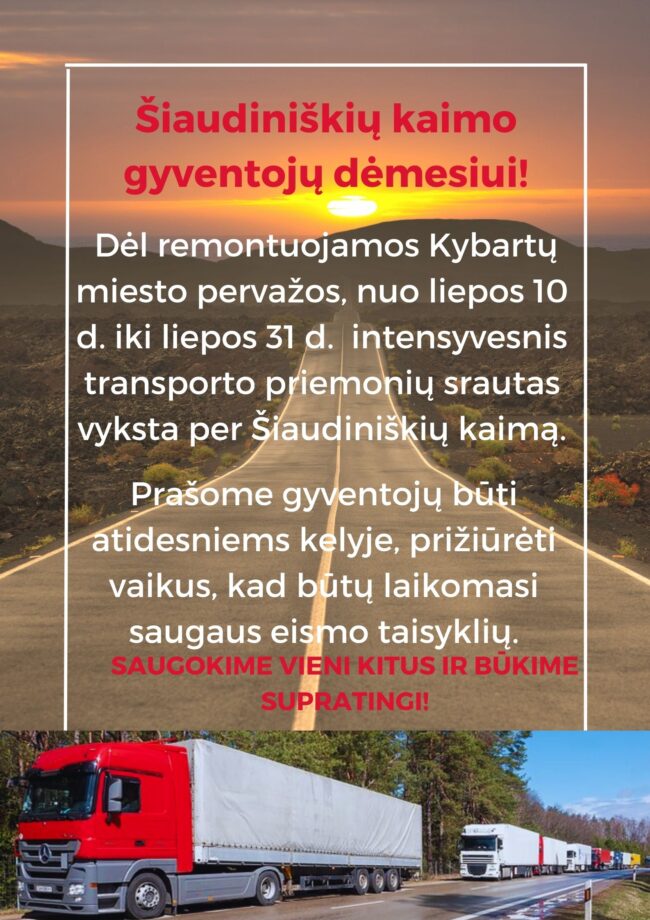 Šiaudiniškių kaimo gyventojų dėmesiui! (1)